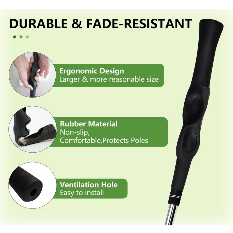 XLHWYDYP Golf Swing Trainer, Anti-Slip Rubber Golf Grip Training Aid, Removable Swing Grip Attachment for Correct Hand Positioning, Enhance Grip Strength, Precision