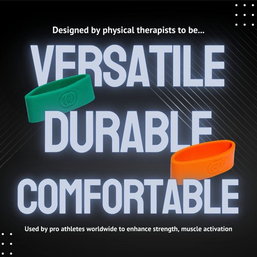 Pure Band - Professional Grade Physical Therapy Band for Home Workouts, Premium Thick Resistance Band Great for Stretching and Rehab, Latex-Free, Super Strong Band (Orange - Light Resistance)