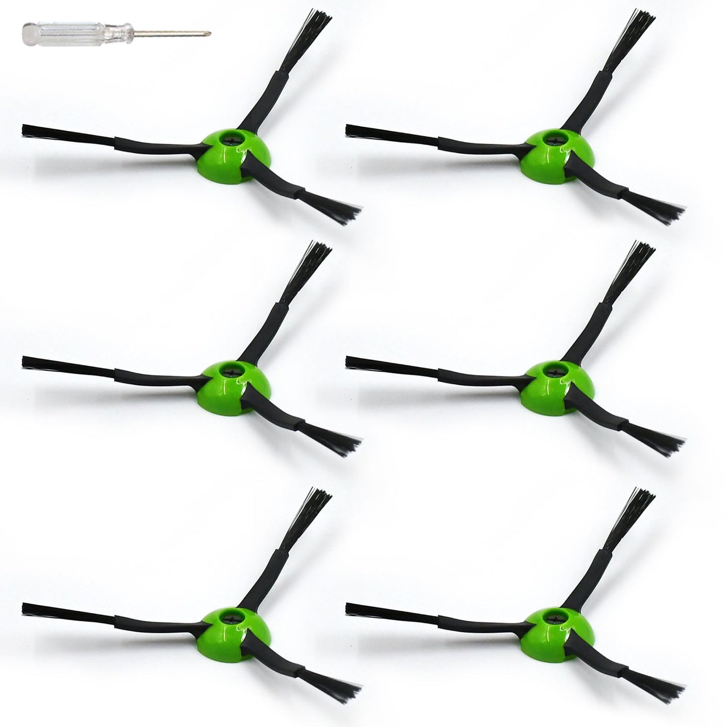 Replacement Side Brush Parts Accessories for iRobot Roomba J&Combo Series J5/J5+ J6/J6+ J7/J7+ J8/J8+ J9/J9+ Combo i5/i5+ j5/j5+ j7/j7+ j9/j9+ Robotic Vacuum Attachment,6 Side Brush,1 Screw Driver