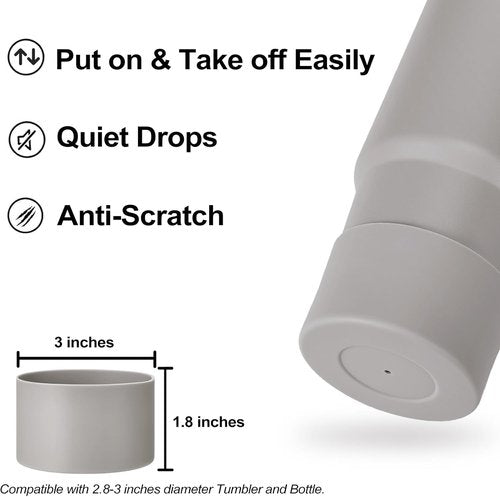 HYZ Silicone Spill Proof Stopper Set - 8 Piece Accessory Kit for Stanley H2.0 Tumblers | Ash Color