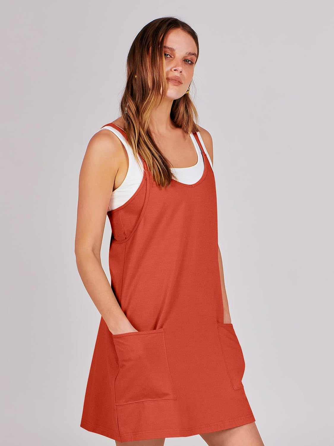 ANRABESS Athletic Dress - Summer Tennis Mini Romper with Built-In Shorts | Perfect for Travel & Workouts