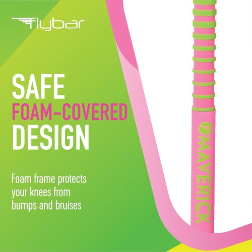 Flybar Maverick 2.0 Pogo Stick - Foam Design for Kids 5+ | 40-80 lbs | Rubber Grip | Pink/Green