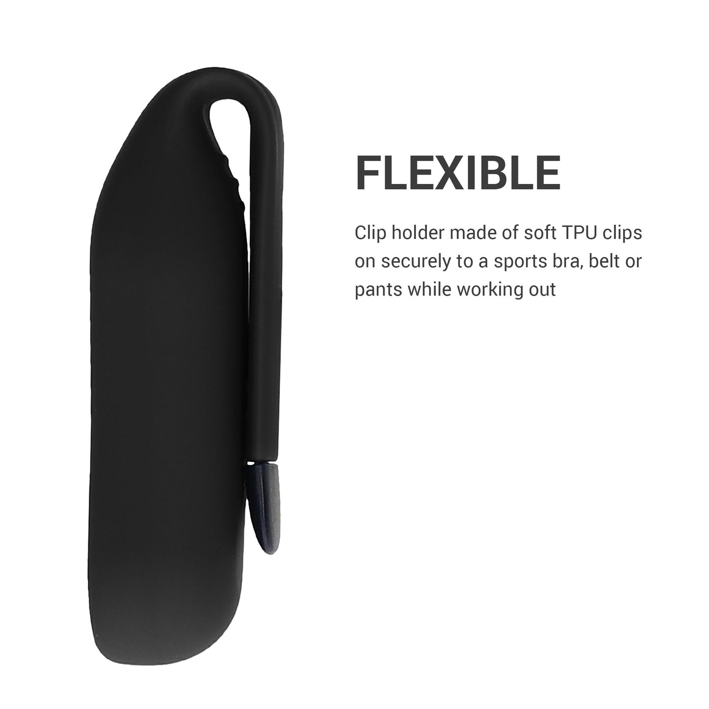 kwmobile 2X Clip Holders Compatible with Xiaomi Mi Band 10/9 / 8 - Clip-On Holder Replacement Set - Black/Orange