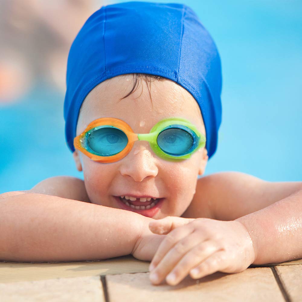 OutdoorMaster Kids Swim Goggles 2 Pack - Quick Adjustable Strap
