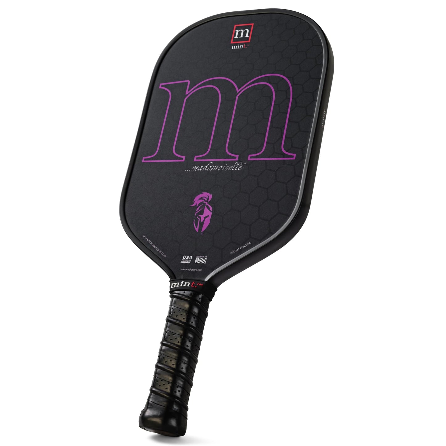 Mint Sport Mademoiselle Pickleball Paddle – T700 Carbon Fiber Pickleball Paddle with 16mm Polypropylene Core, Textured Spin Surface, TPE Edge Guard, USAPA Approved for Competitive Play
