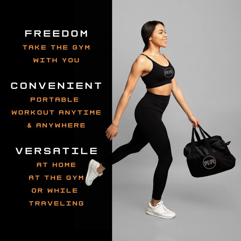RR H+F Light Resistance Bands for Physical Therapy with Workout Videos - #2 Light (15-30lbs) - Exercises for Seniors - Long Resistance Bands for Women - Exercise Bands for Physical Therapy