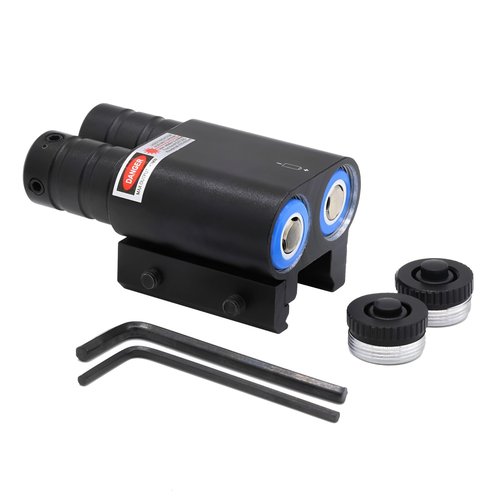 HIGOO Mini 2 in 1 Red Laser Dot Sight + Flashlight Combo Compatible with 20mm Picatinny Rail for Pistol Rifle Shotgun