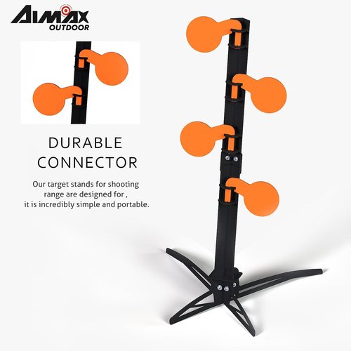 AR500 Dueling Tree Target Kit - 4-Piece Steel Paddles for .22 Rimfire Shooting Practice | 4" Diameter