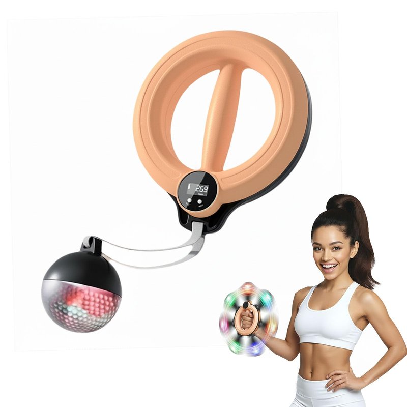 Twister Arm Trainer, Arm Workout for Men and Women, 360° Hand-Crank Colorful Light Ball, Arm Trainer, Shoulders and Arm Muscle Training Fitness Equipment (Orange)
