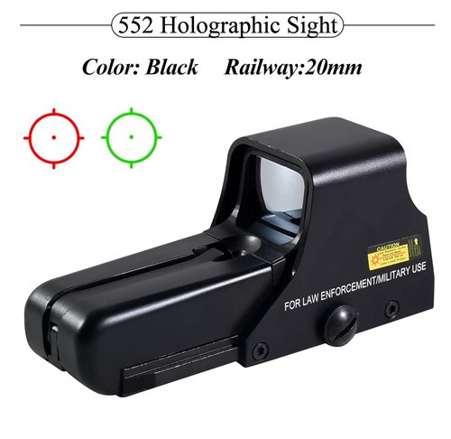 552 Holographic Sight Tactical Red Dot Sights Holo Reflex Sight for Rifle 20mm Rail Parallax Outdoor Shockproof