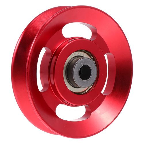 BESPORTBLE 6pcs Pulling Training Accessory Household Practical LAT Alloy Muscle Traction Curl Useful Fitness Durable Rotation Wheel Lift DIY Back Down Triceps Shoulder Cable Red Pulley Home