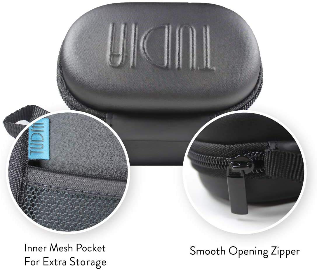 TUDIA EVA Empty Case for Heart Rate Monitor with Chest Strap Compatible with Polar H10, Zacurate Pro Series 500DL, 500BL Fingertip Pulse Oximeter Blood Oxygen Saturation Monitor[Case ONLY]