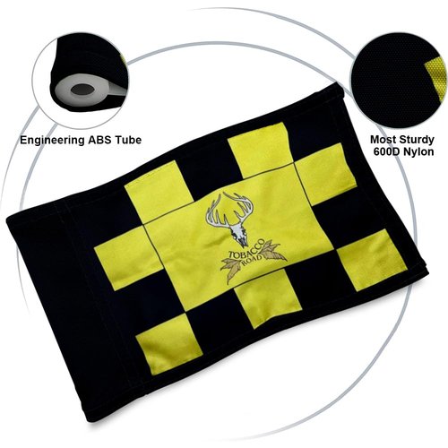 2BUT Standard Tobacco Road Golf Club Pin Flag Practic Putting Green Golf Flag For Backyard Garden Double-Sewn 600D Nylon Miniature Pin Flag Regulation Tube Flag(20"x13")