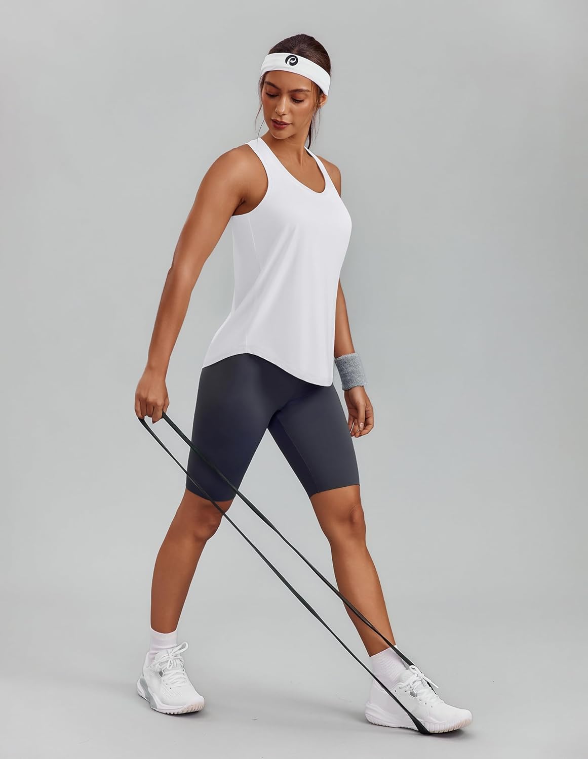 PINSPARK Soft Workout Tank Tops - UPF 50+ Quick Dry Racerback Athletic Shirts for Women | Ideal for Yoga & Gym