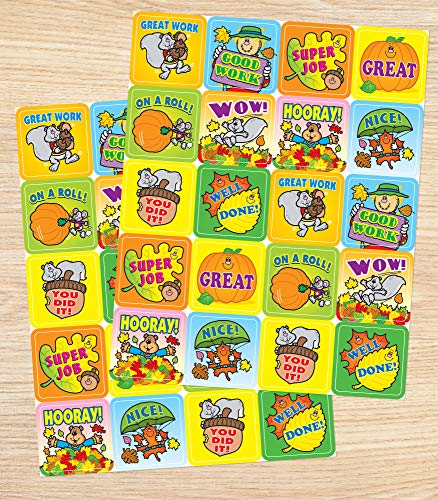 Fall Fun Motivational Stickers - 120-Piece Classroom Pack