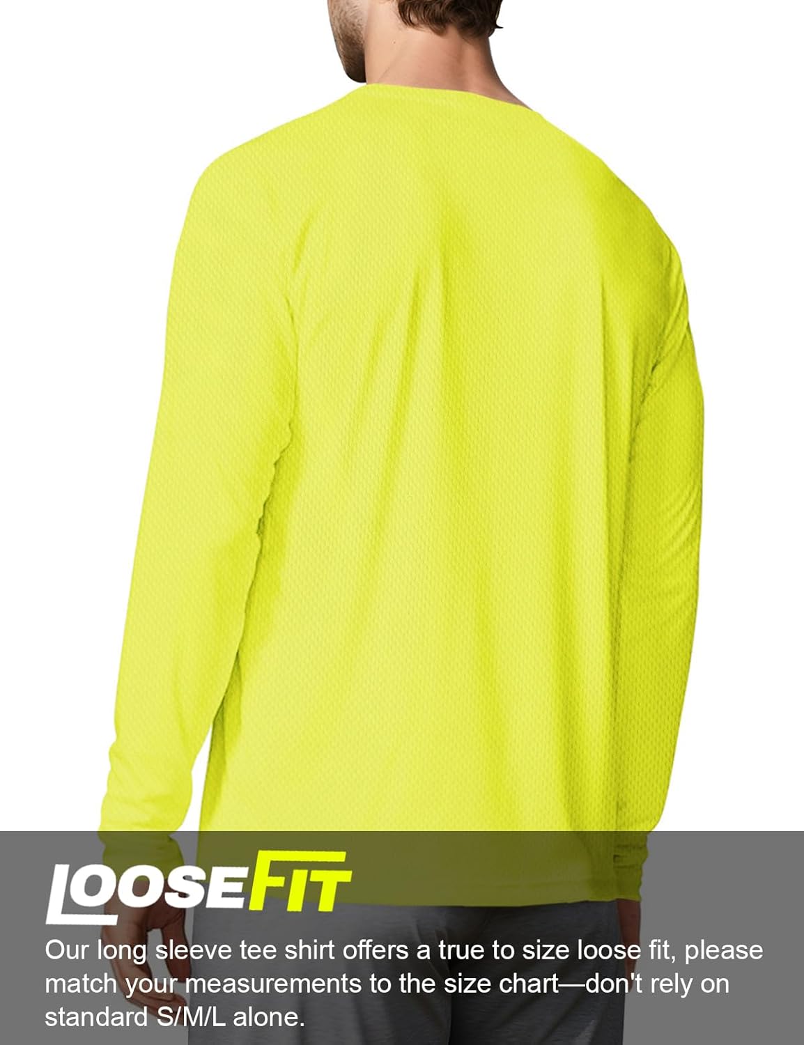 Men's UPF 50+ Long Sleeve Tee Shirts UV Sun Protection Quick Dry Tee Shirt Swim Athletic Running Workout