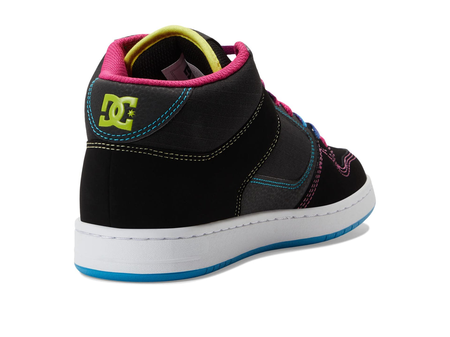 DC womens Dc Women's Manteca 4 Mid Casual Skate Shoe, Black/Multi, 6.5 US