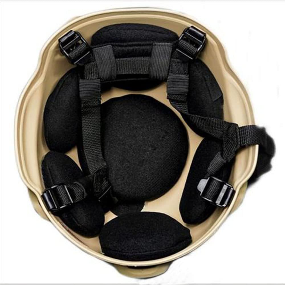 CMAIR4U Airsoft Helmet Mich 2000 Tactical Helmet with Ear Protection, Front NVG Mount and Side Rail (TAN)