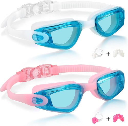 Aegend Swim Goggles - Anti-Fog & UV Protection for Kids Aged 3-14 | Comfortable Fit