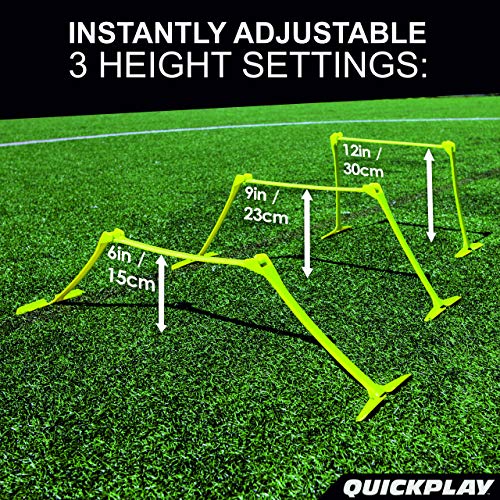 Adjustable Speed Hurdles Set of 6 - 3 Heights for Agility Training