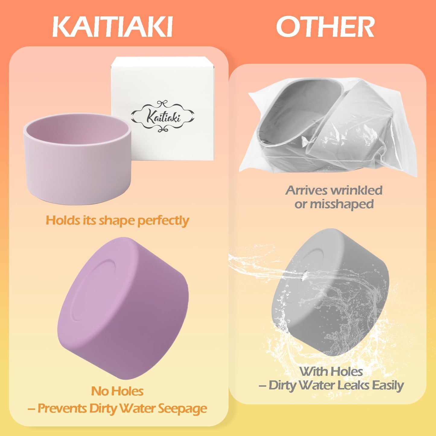 Kaitiaki Silicone Boot for Owala 30oz & 40oz FreeSip Sway Bottles & Tumblers - Non-Slip, Scratch-Resistant, Stability Enhancer, Available in 12 Colors (Nectarine Orange)