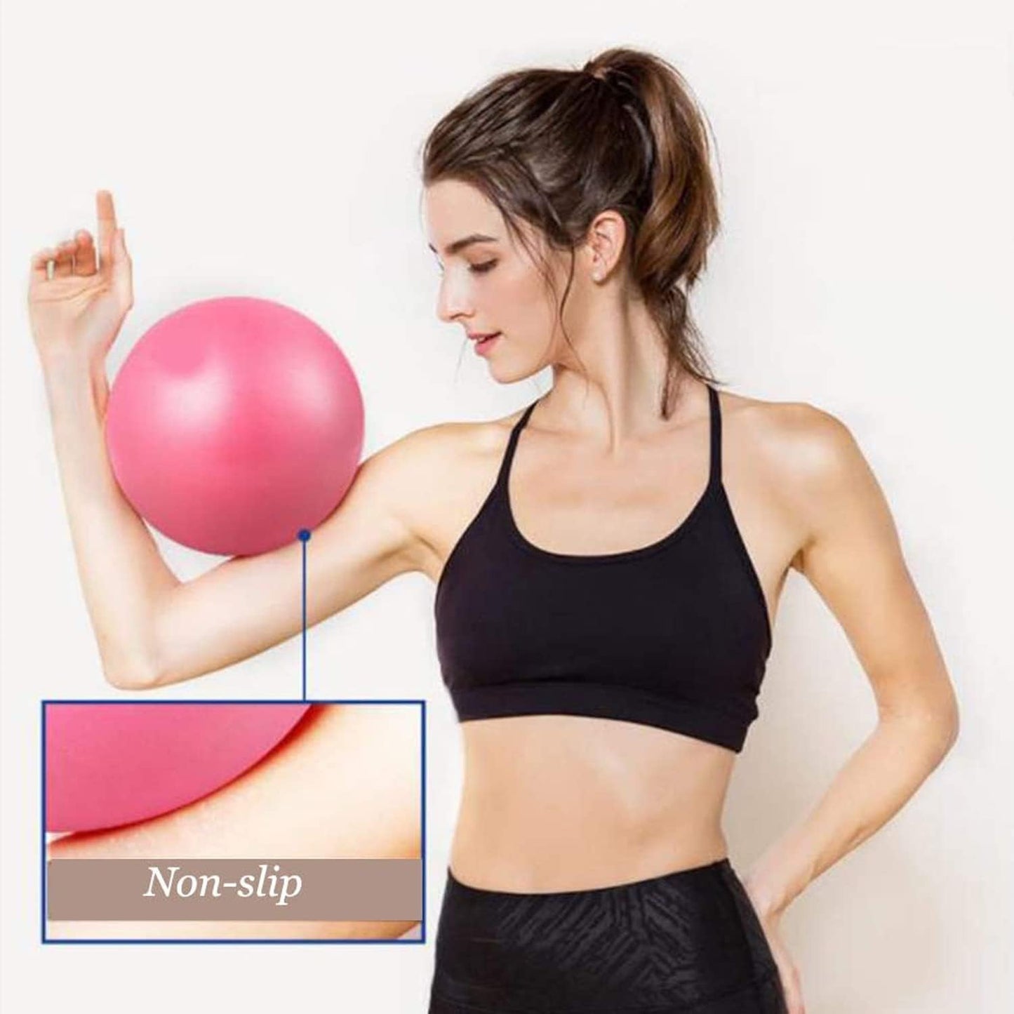Skiennix Small Exercise Ball - Anti-Burst Non-Slip Stability 9 Inch for Yoga & Pilates Fitness