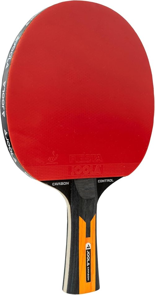JOOLA Carbon Control Performance Ping Pong Paddle - Ergonomic Grip & Vibration Control | ITTF Approved, Red