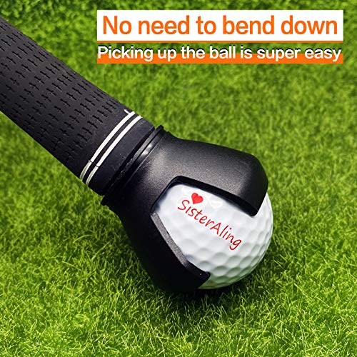3-Prong Golf Ball Retriever - Ergonomic Putter Grip Tool