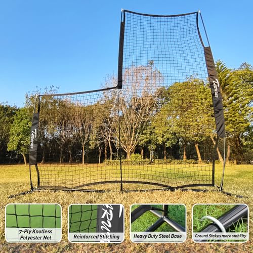 7x7 Portable Baseball Pitching Screen with Carry Bag - L Screen Black