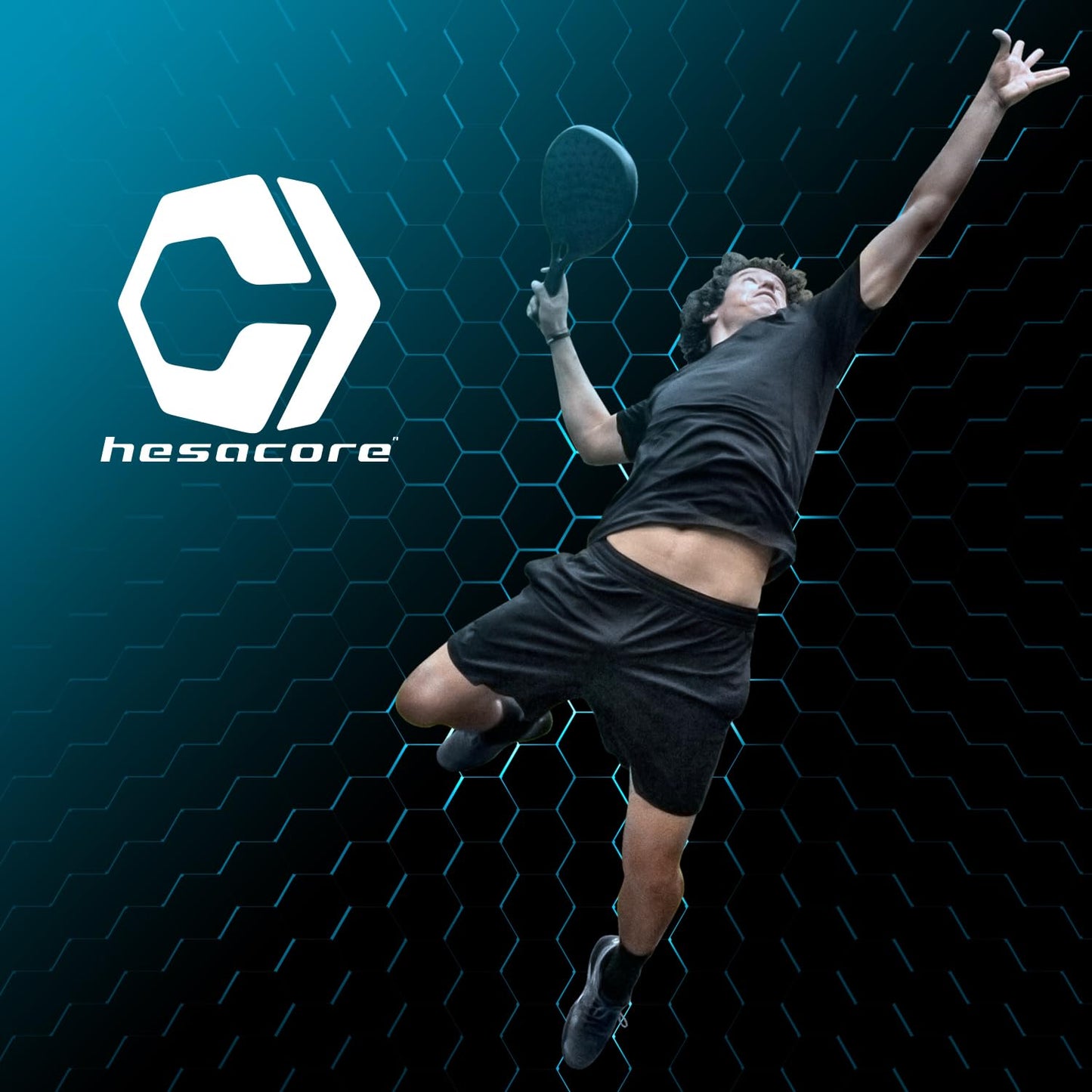 Hesacore Padel Racquet Grip - 5.25in - Supports Tennis Elbow, Enhances Grip Strength, Reduces Vibration with Finger Support and Anti-Sweat - Extra Small