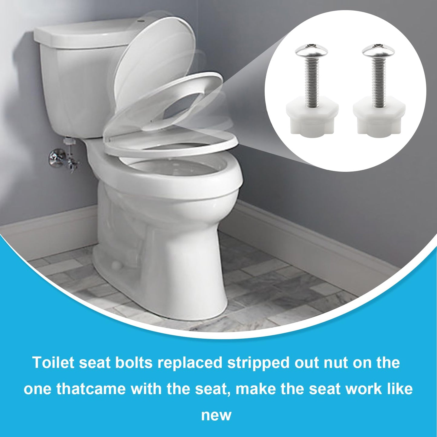 TNITRIB Toilet Seat Bolts for Kohler 1133069 Hardware Pack, for Kohler Toilet Seat Parts Replacement