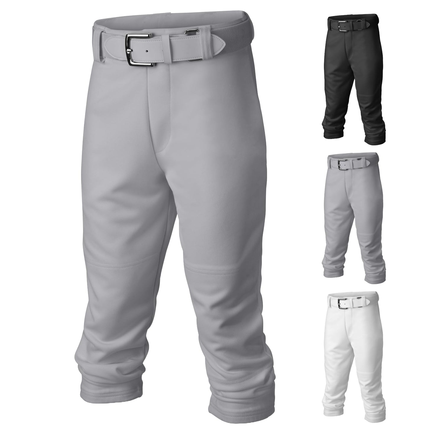 Easton | PRO+ Pull Up Baseball Pant | Youth | Full Length | Elastic Bottom | Youth Grey Y XL
