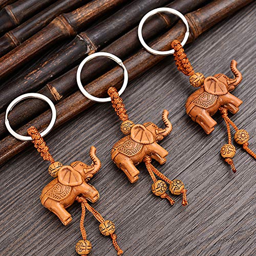 Lucky Elephant Keychain - Creative Resin Pendant for Women