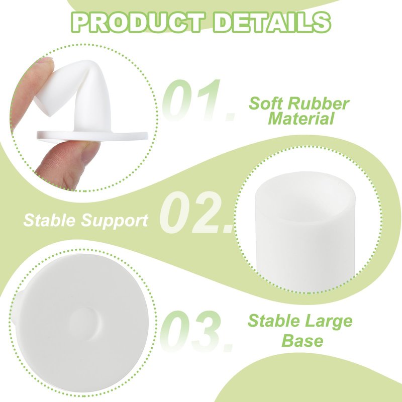PATIKIL Rubber Golf Tee, 5 Pack 1 Inch Golf Practice Tees Training Driving Range Tee Stable Golf Ball Holder for Outdoor Indoor Hitting Mat Golf Mat, White
