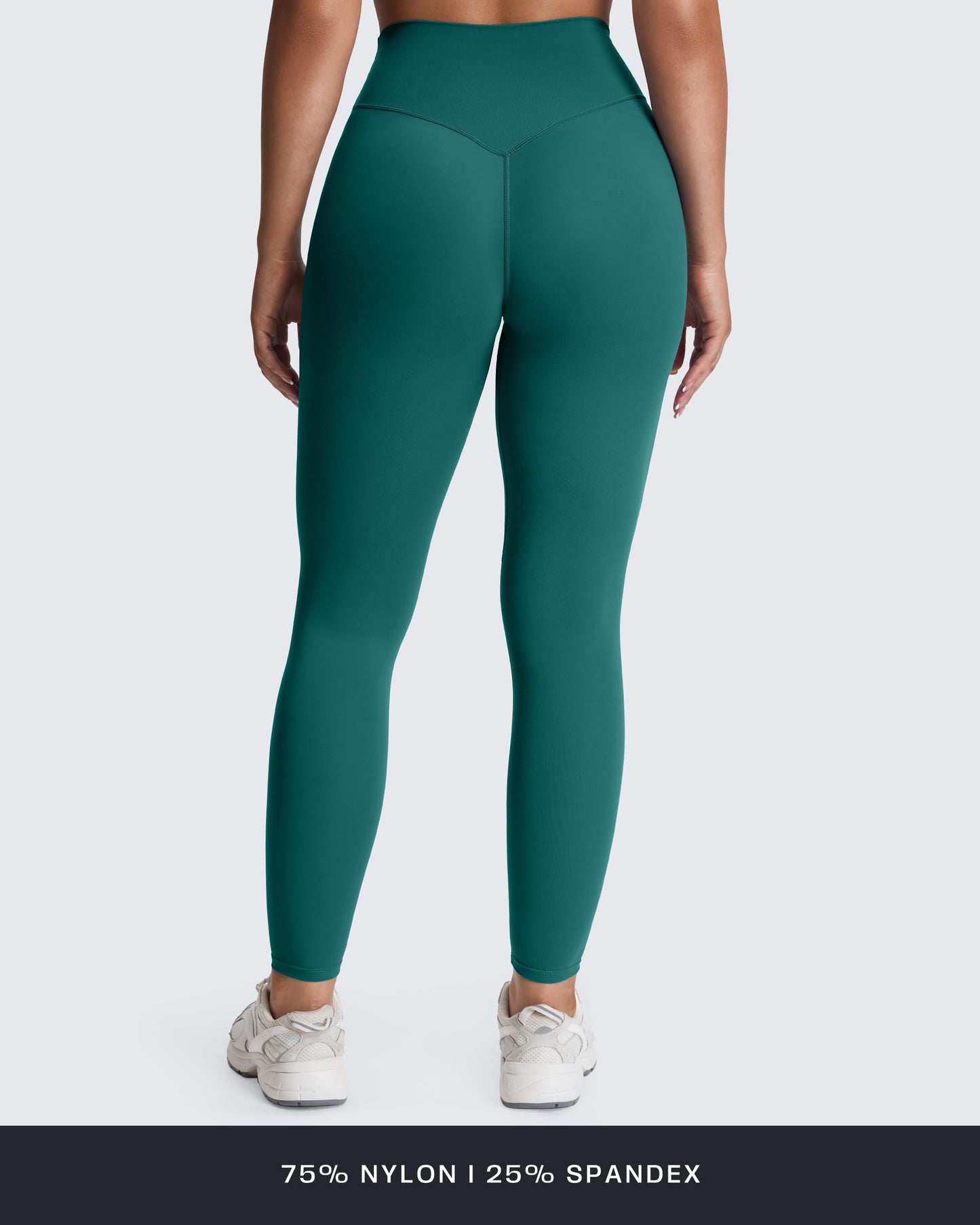Aoxjox High Waisted Workout Leggings for Women Tummy Control Buttery Soft Yoga Metamorph Deep V Pants 26" (Deep Lagoon, Small)