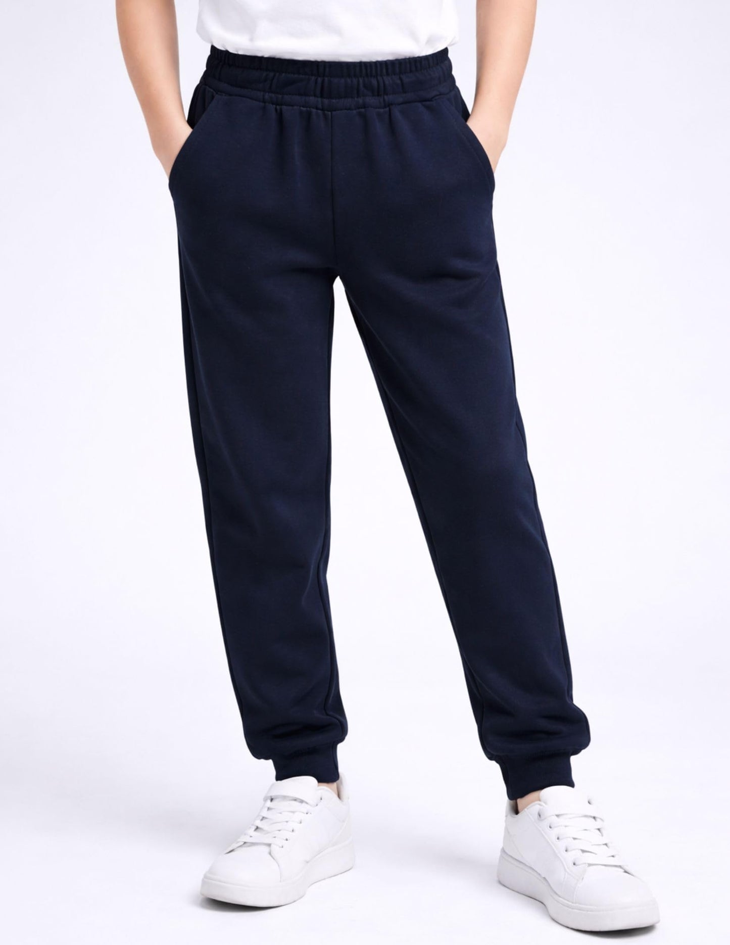 3 Pack Boys Lightweight Jogger Pants, Youth Athletic Sweatpants, Kids Toddlers Clothes Apparel (Set 7, Small) Navy