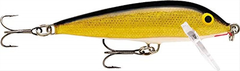 Rapala CountDown Lure, Size 11, 4 3/8" Length, 9'-13' Depth, 2 #3 Hooks, Gold, Package of 1