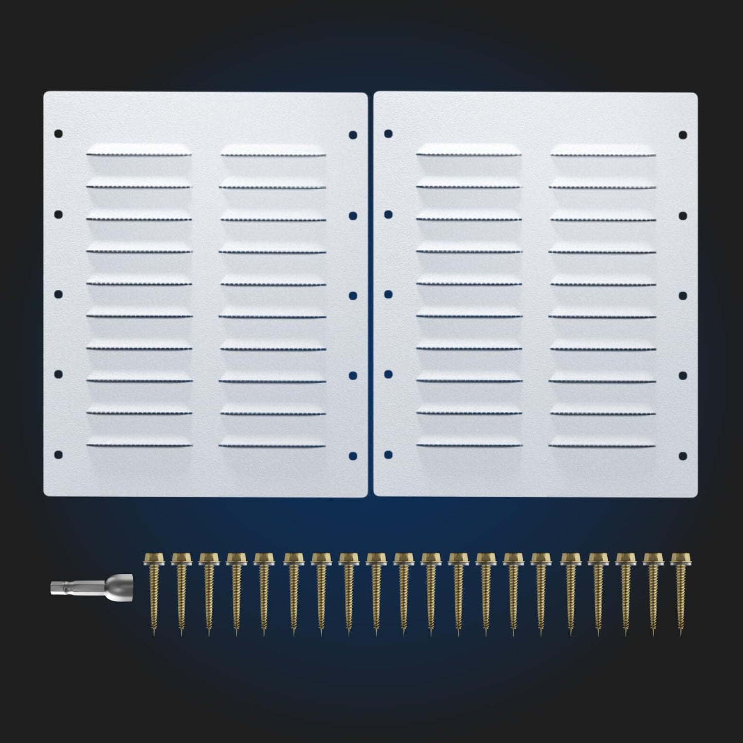 2 Pack Shipping Container Vent, Heavy Duty Air Vent for Container with Metal Mesh, 11.26"x14" Container Vents for Container Houses，Storage Units, Living Containers,Conex Boxes