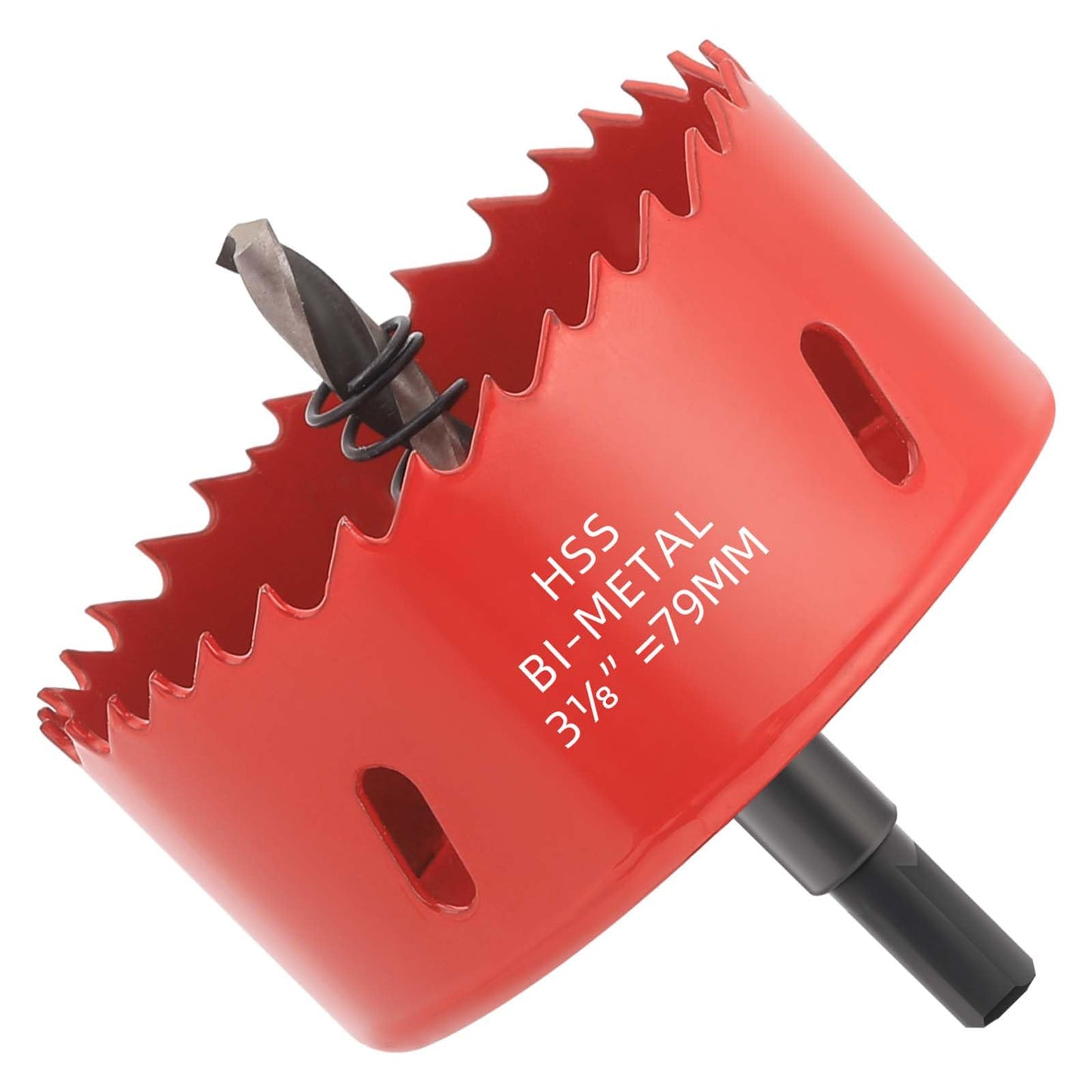 GARHWAL 3-1/8 inch Bi-Metal Hole Saw Drill Bit - Ideal for Circular Cuts in Wood, Plastic, and Sheet Metal - 1-3/16" Cutting Depth - Includes Arbor and Pilot Bit
