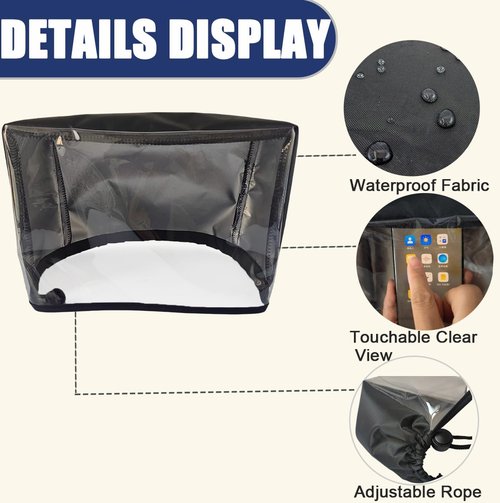 Ajqxh 2PCS Golf Cart Touchscreen Cover with Touchable Function,Waterproof,Washable and Reusable Touchscreen Covers for Golf Cart