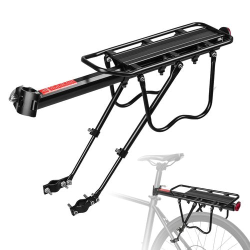 Donext Bike Rack - 110 lbs Rear Cargo Rack Universal for 22-28" Bicycles, Quick Release with Bungee Cord | Bicycle Rear Rack/Bike Cargo Carrier (Black)