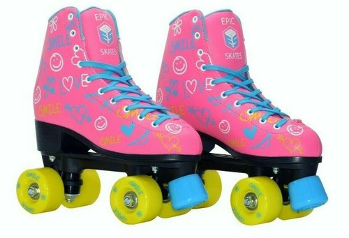Epic Skates Blush Quad Roller Skates, Pink, Juvenile Size 12