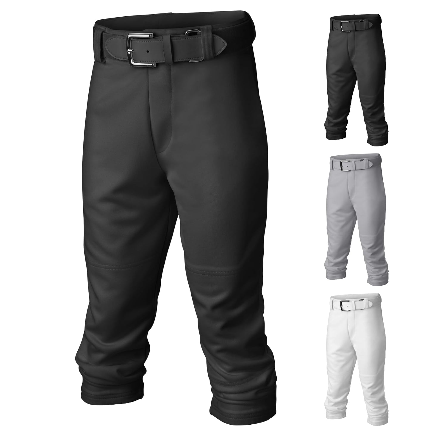 Easton | PRO+ Pull Up Baseball Pant | Youth | Full Length | Elastic Bottom | Youth Black Y XS