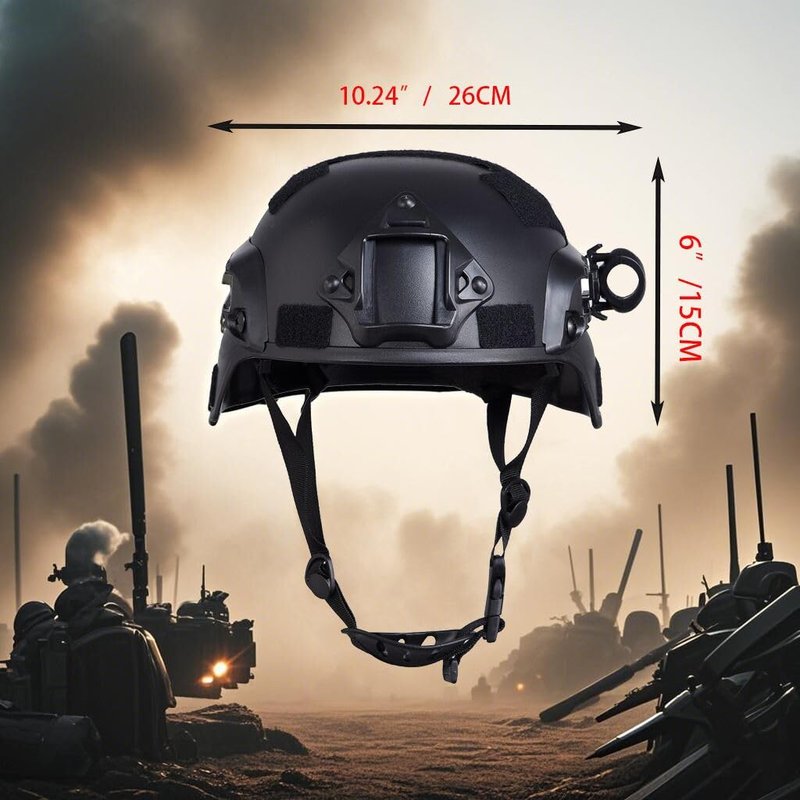 Airsoft Tactical Helmet Full Face Mask with Detachable Goggles, Military Paintball Helmet with Adjustable Strap, NVG Mount & Side Rail, Protective Gear for Tactical Sports