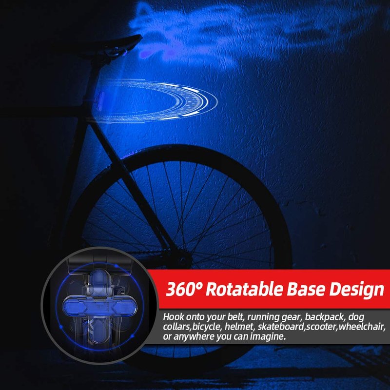 VICTGOAL Rear Bike Tail Light 2 Pack, USB Rechargeable Bright LED Bicycle Taillight with 4 Lighting Modes Waterproof Bike Light Flashing Light (Red)