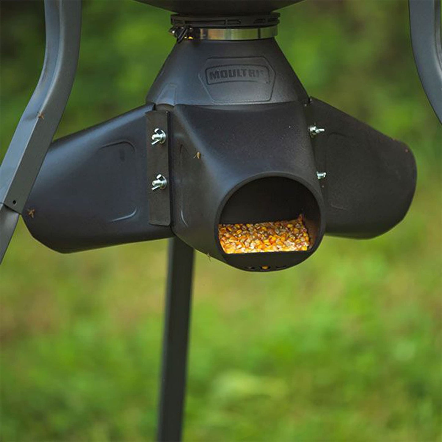 Moultrie Gravity Feeder Kit with Quick-Lock Adapter – No-Timer, No-Battery Gravity Feed for Corn or Protein Pellets