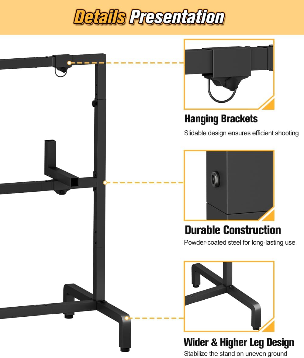 Skiennix Adjustable Archery Target Stand - Portable Holder for 3D & Foam Targets | Ideal for Indoor/Outdoor Practice