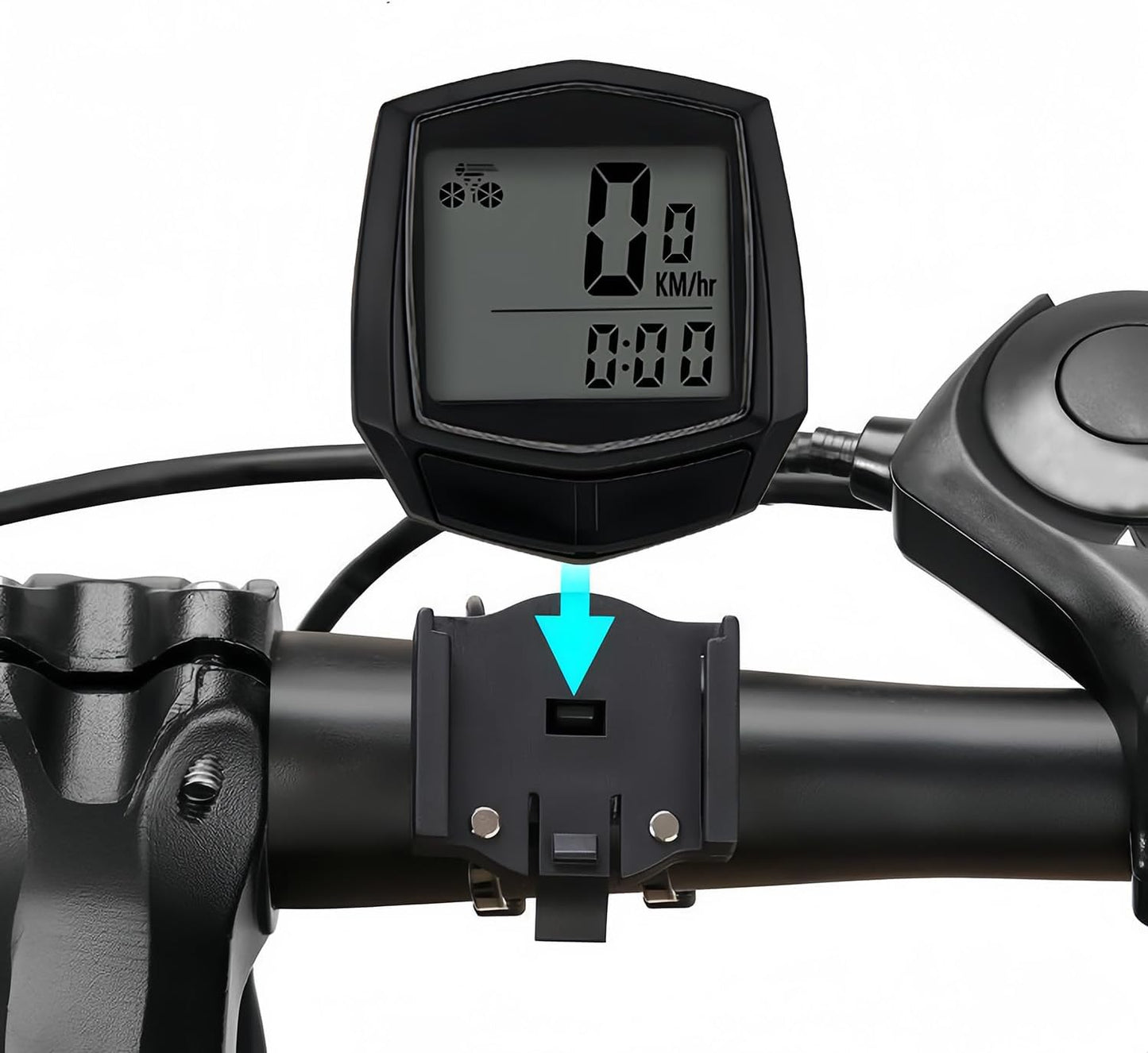 Skiennix Bike Computer - Waterproof Speedometer & Odometer with LCD Display | Multi-Function for Road & MTB