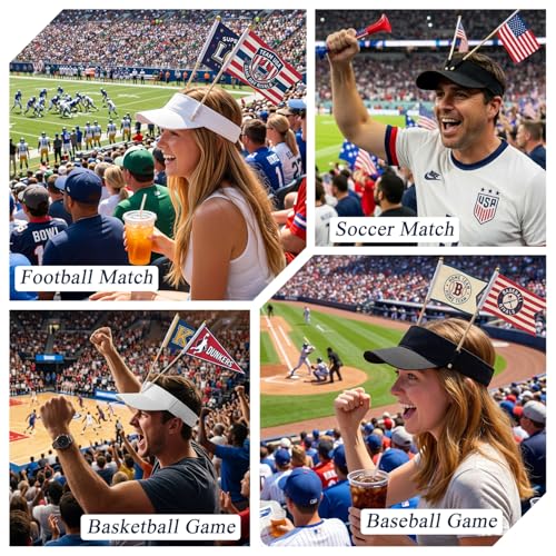Patriotic Sun Visor Hat for Golf, Tennis, Cycling & Beach
