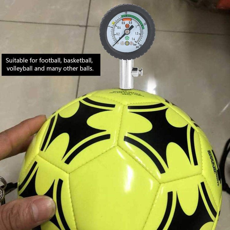 Ball Pressure Stainless Steel Accurate Air Pressure for Football Soccer Basketball Volleyball and Other Balls